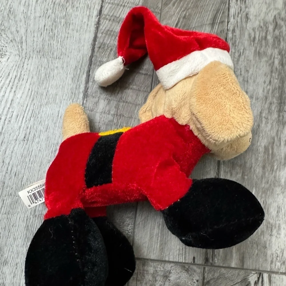 Dan Dee Cream PUPPY DOG In Santa Suit Christmas Stuffed Animal Plush Toy Vintage - Picture 4 of 9